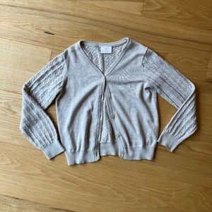 Hanna Andersson pointelle cardigan, size 130